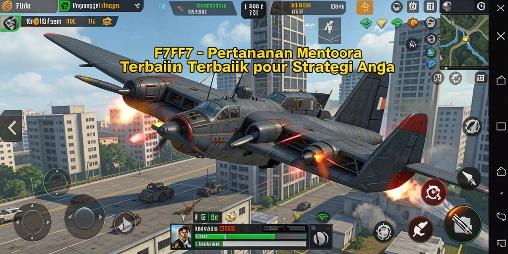 Screenshot utama F7F7 menampilkan aksi menara yang mendebarkan dalam pertahanan.