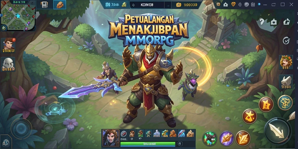 Tangkapan layar seru dari gameplay KOIN138 yang menampilkan aksi petualangan MMORPG.