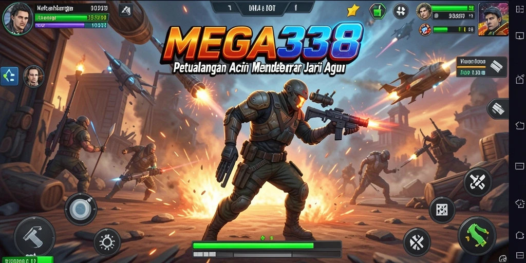 Screenshot gameplay MEGA338 yang menunjukkan aksi seru dan grafis menakjubkan.