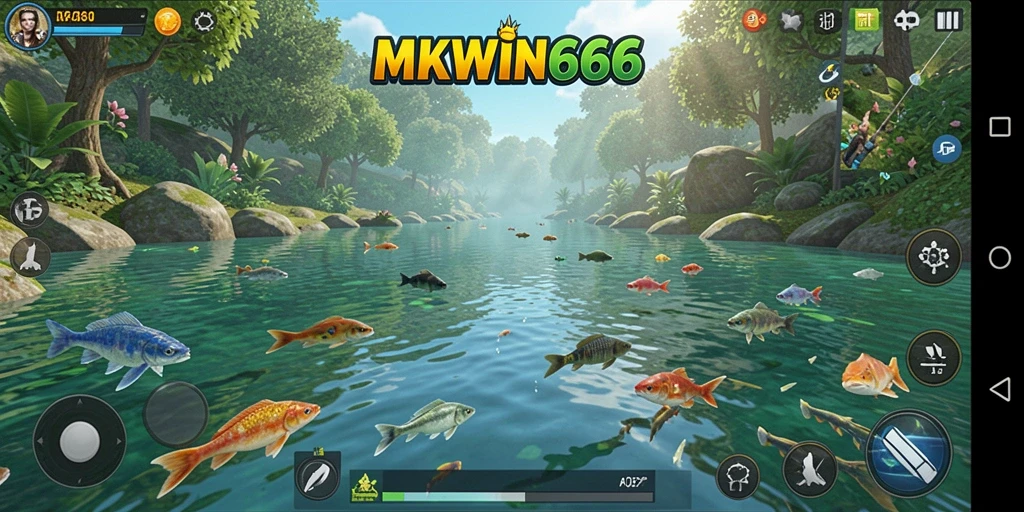 Tangkapan ikan yang menakjubkan dalam gameplay MKWIN666.