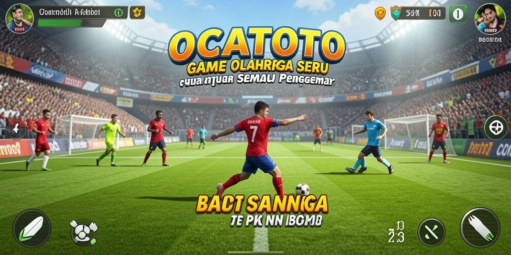 Screenshot OCATOTO menunjukkan aksi pertandingan yang seru di lapangan.