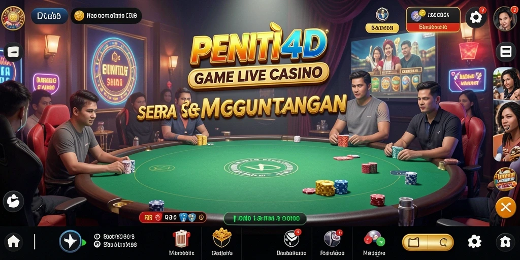 Screenshot PENITI4D menunjukkan interaksi seru dalam permainan Live Casino.